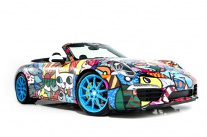 Romero Britto Porsche 911 Cabriolet at Art Basel Miami Beach