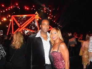 Park West Gallery Artist Marcus Glenn with wife Yolanda at Grammy Awards' event