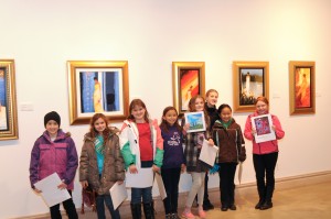 Troop 75191 displays their art work 