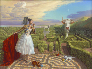 Michael Cheval dye sublimation absurd art