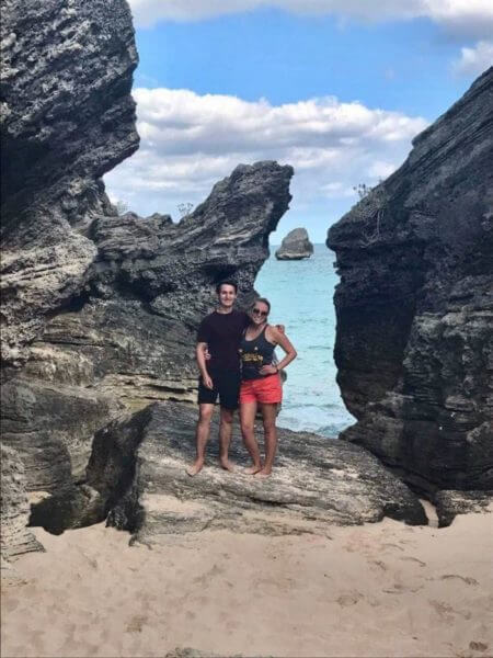 Lloyd Flay and Maggie Gavin enjoying an adventure during a port visit. (Photo courtesy of Lloyd Flay and Maggie Gavin)