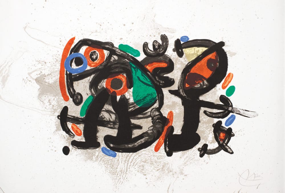 "Ronde Nuit" (Night Watch), (1970), Joan Miro. M. 672; C. books 134 Park West Gallery