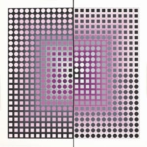 "Zett (Diptych)," Victor Vasarely