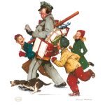 Jolly Postman by Norman Rockwell, Park West Gallery