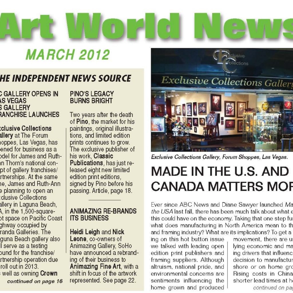 Art World News March 2012, Park West Gallery Cares