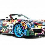 Romero Britto Porsche 911 Cabriolet at Art Basel Miami Beach