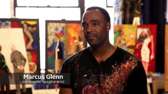 Marcus Artist Marcus Glenn discusses art in his studio - Park West Gallery