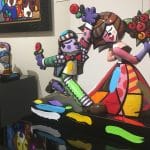 "Follow Me" (2018) by Romero Britto, sculpture