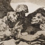 Detail from "Se Repulen" (They Spruce Themselves Up, c. 1799). Etching from Francisco Goya's "Los Caprichos" series.