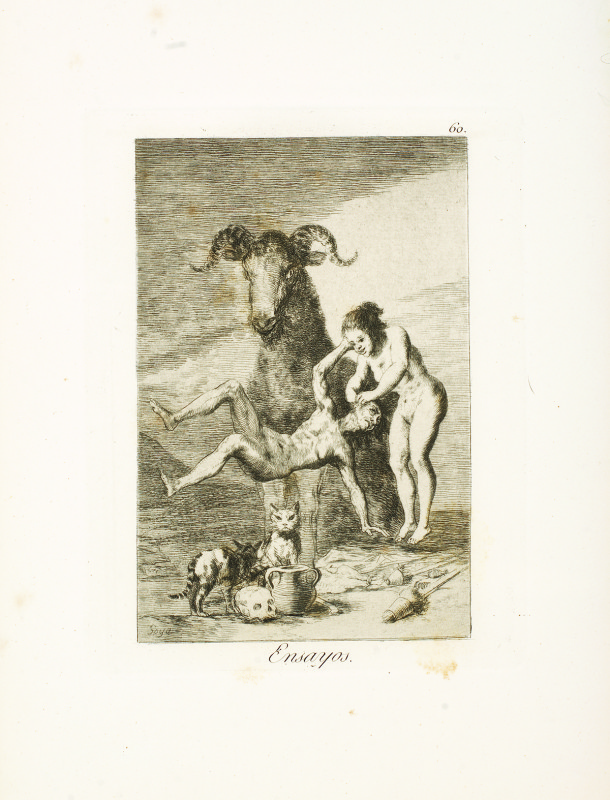 "Trials" (c. 1799). Etching from Francisco Goya's Los Caprichos series.