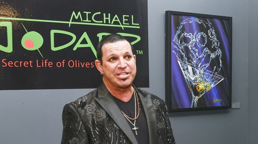 Michael Godard at his 2020 museum exhibition at Tennessee's Monthaven Arts Center.