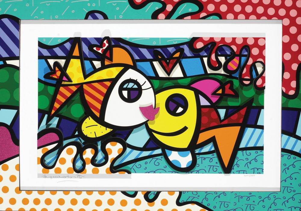 Romero Britto Deeply In Love Too Park West Gallery