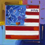 Flag with Heart Ver. XXVII Peter Max Park West Gallery