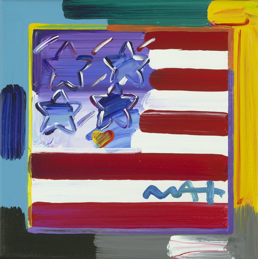 Flag with Heart Ver. XXIII Peter Max Park West Gallery