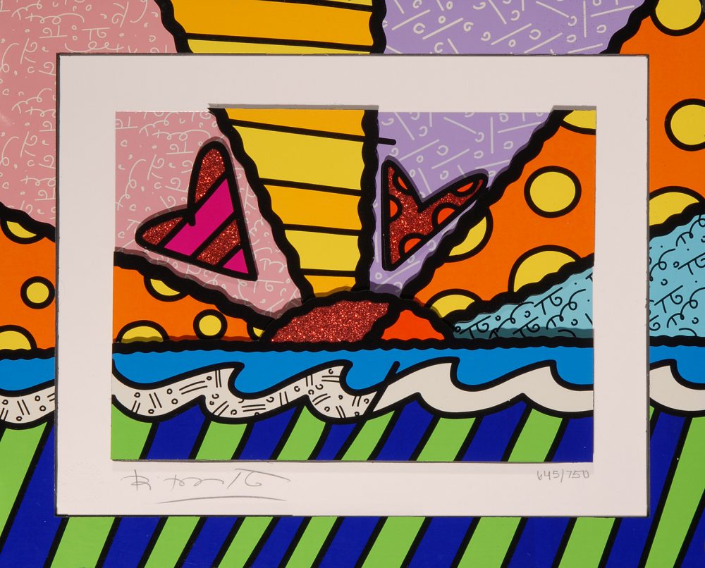 Romero Britto Heart Sunrise Park West Gallery