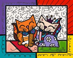 "Cat Love Fantastic For You" (2017), Romero Britto