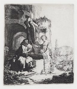 "Christ and the Woman of Samaria: Among Ruins" (1634), Rembrandt van Rijn