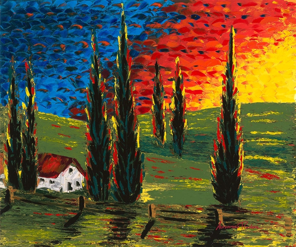 "Tuscan Sunset," Alexandre Renoir