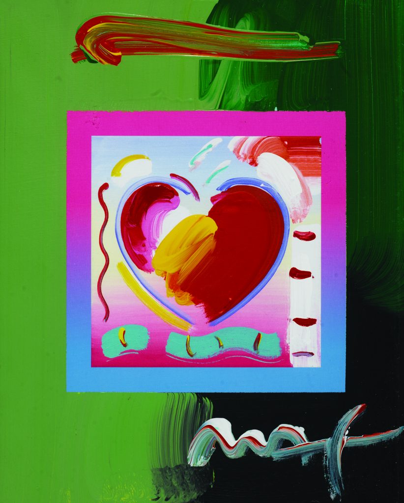 Peter Max Hearts on Blends Park West Gallery