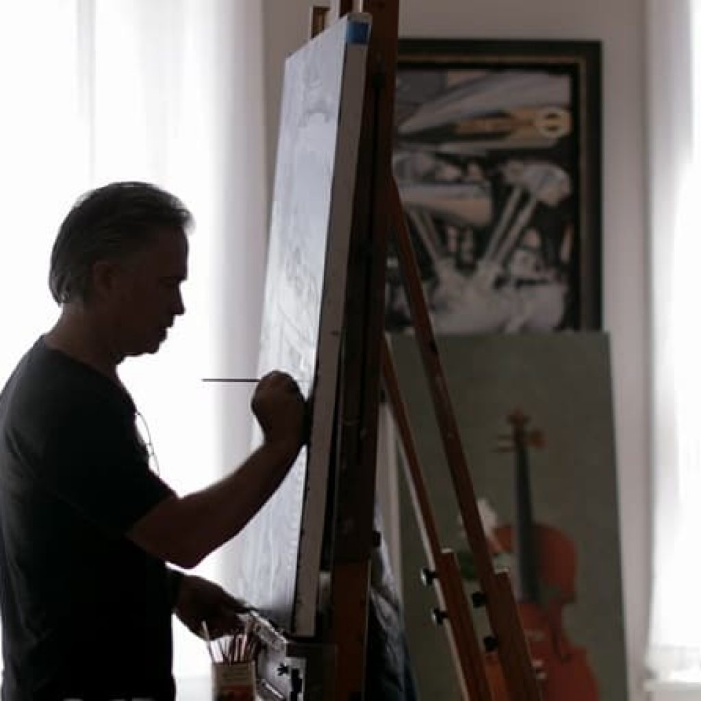 Look Inside The Studio of Scott Jacobs: The Original Harley Davidson Artist