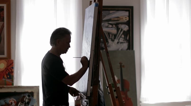 Look Inside The Studio of Scott Jacobs: The Original Harley Davidson Artist