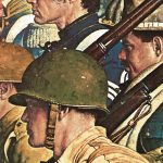 Detail from "A Pictorial History of the United States Army" by Norman Rockwell