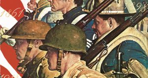 Detail from "A Pictorial History of the United States Army" by Norman Rockwell