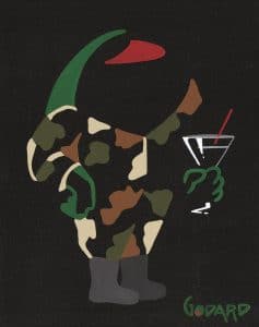 "Olive in Fatigues with Martini," Michael Godard