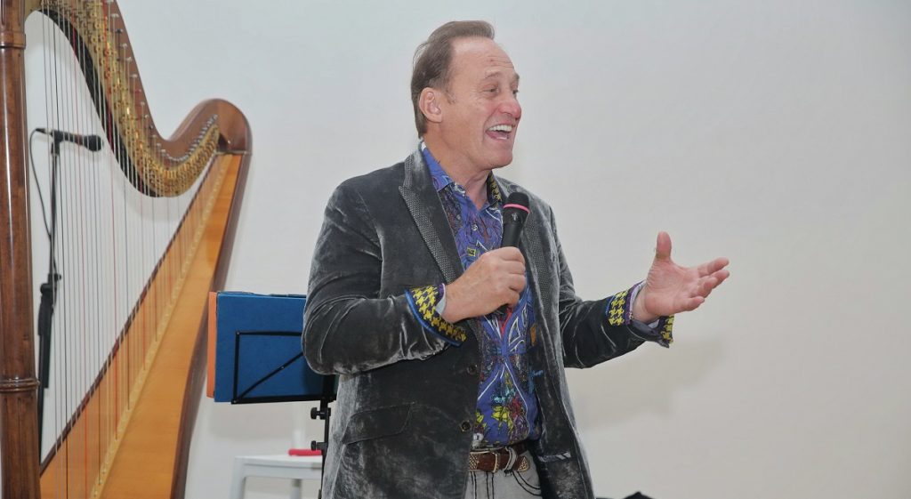 Park West Gallery Founder and CEO Albert Scaglione performing at YAMA (Photo by Shooka Cohen)