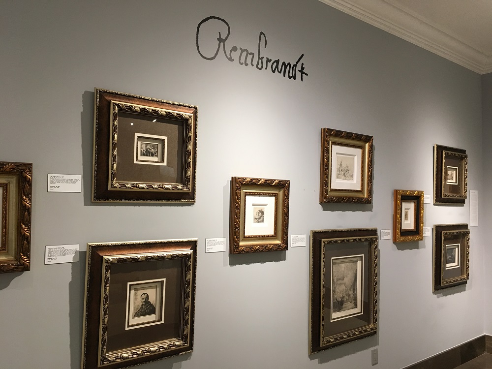 The Rembrandt etching gallery at Park West Museum
