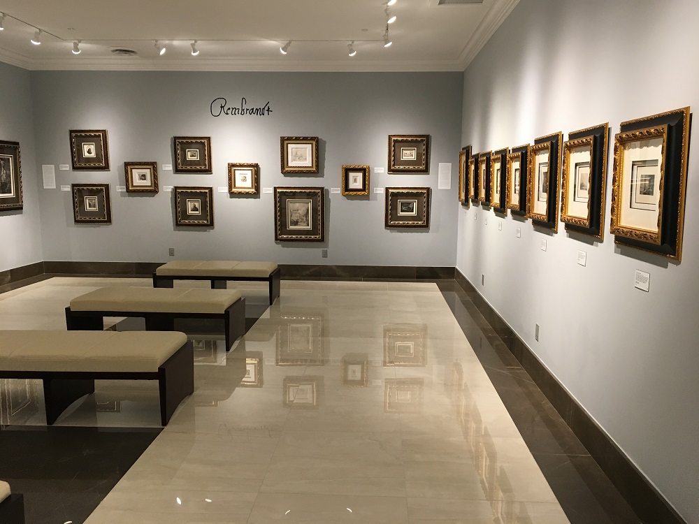 The Rembrandt etching gallery at Park West Museum