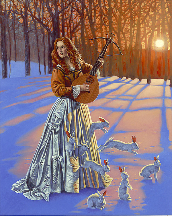 "Love Hunter II" (2015), Michael Cheval, Park West Gallery Winter Art