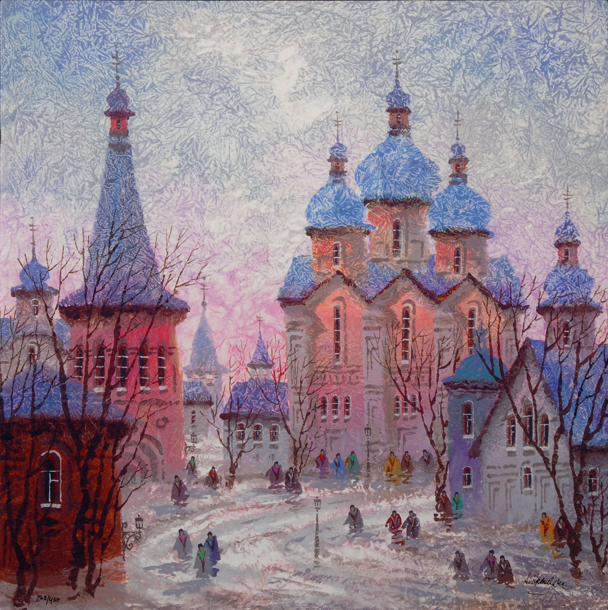 "Russia Red Sunset" (2016), Anatole Krasnyansky, Park West Gallery Winter Art