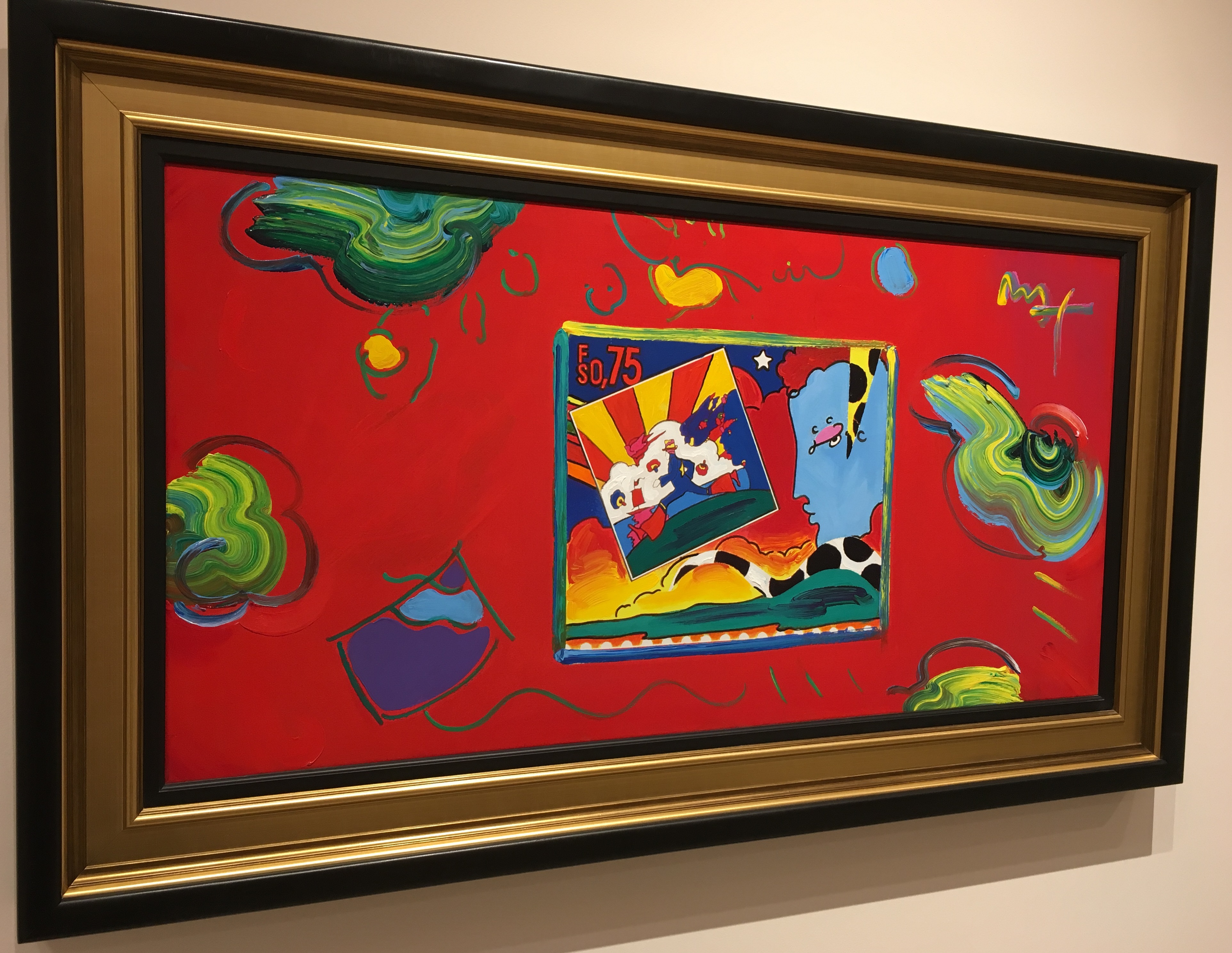 "Cosmic Runner and Profile Ver. I #1" (2008), Peter Max. Currently on display at Park West Museum.