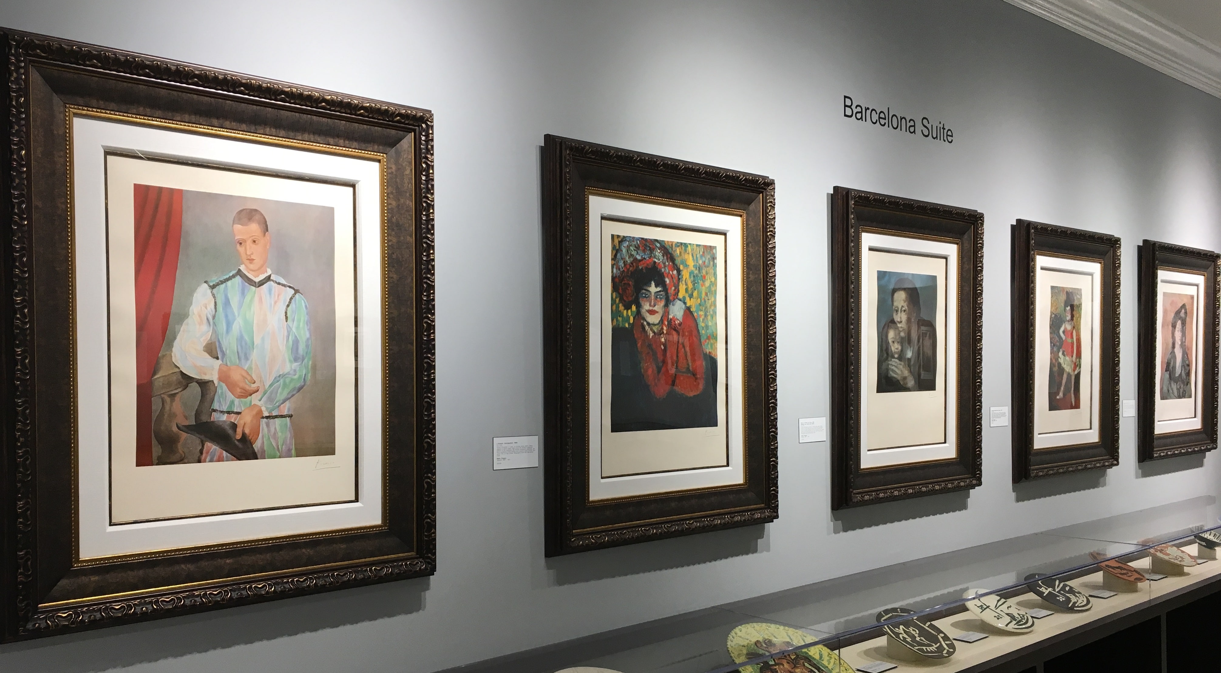 The "Barcelona Suite" gallery in the Picasso salon at Park West Museum