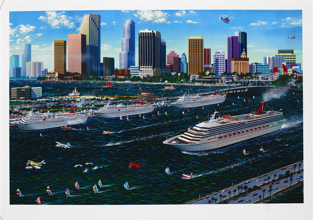 cool cruise ship art