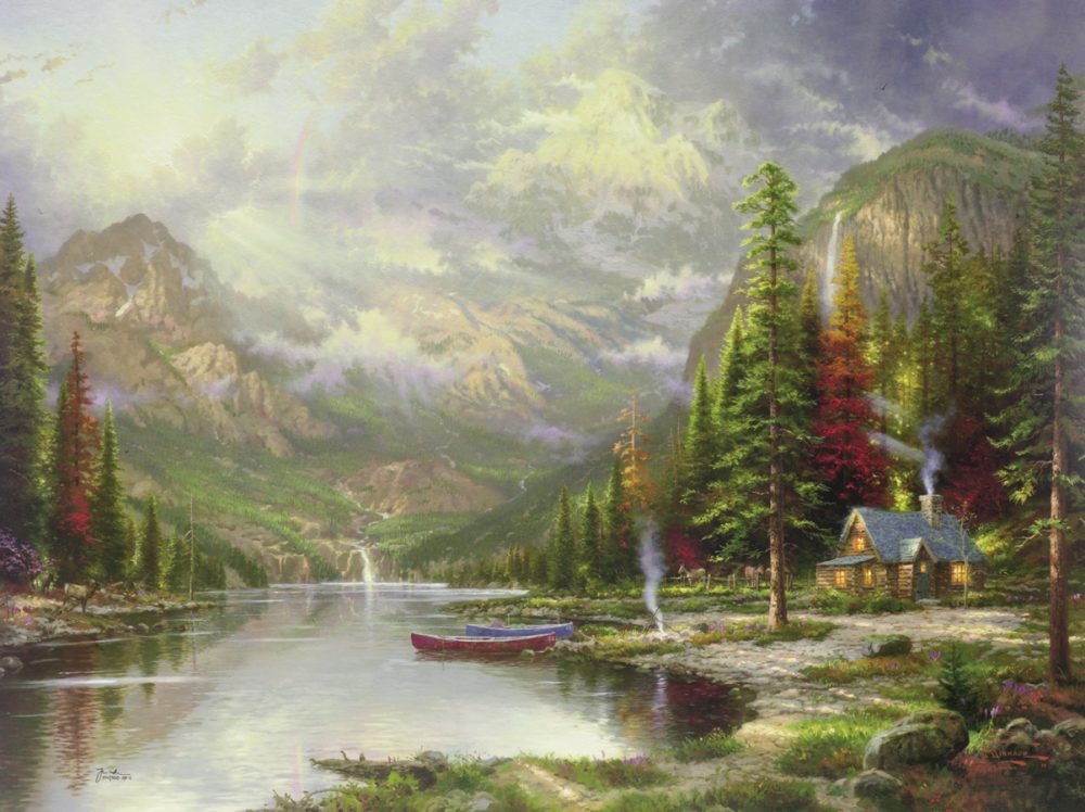 Thomas Kinkade Park WEst Gallery Mountain Majesty (Large)e