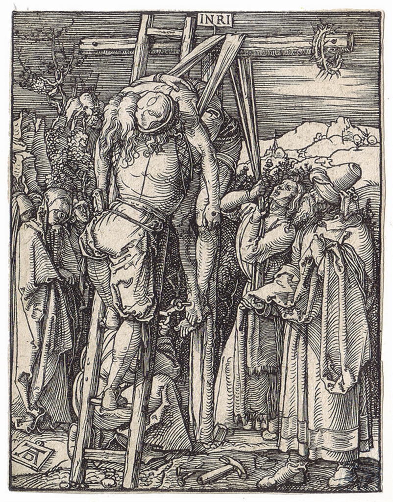 "The Descent from the Cross" (c. 1508-1510), Albrecht Dürer, woodcut from "The Small Passion"