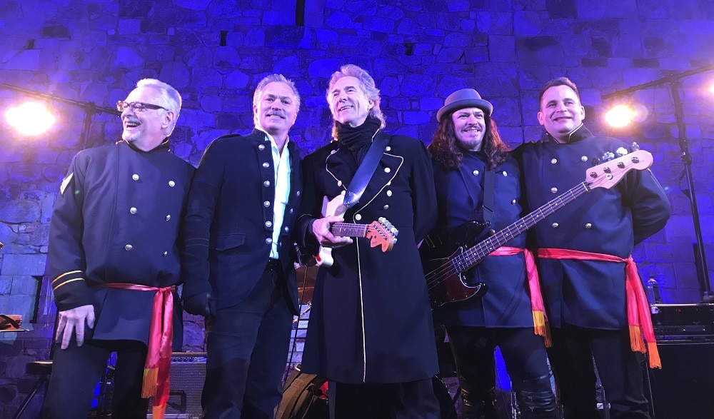 Gary Puckett and the New Union Gap at a Park West VIP event in February 2018. (Left to Right) Park West Gallery director Morris Shapiro, Scott Jacobs, Gary Puckett, Patrick Guyton, VIP auctioneer Jason Betteridge