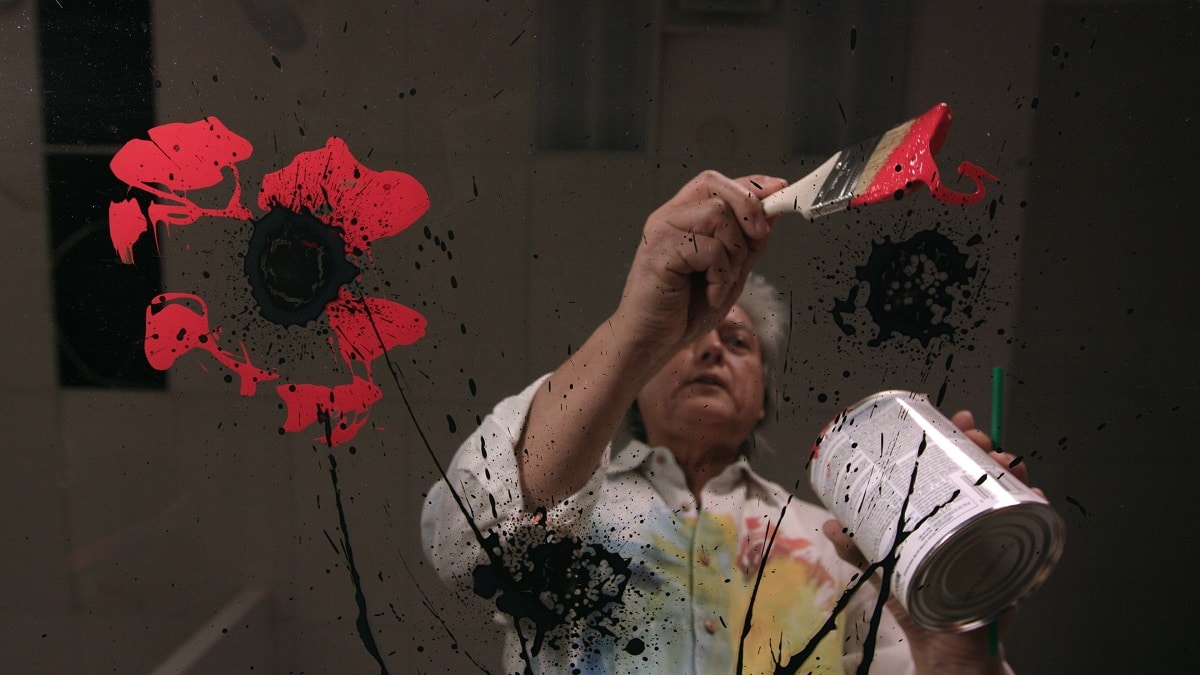 Dominic Pangborn at work in his studio.