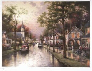 "Hometown Morning," Thomas Kinkade