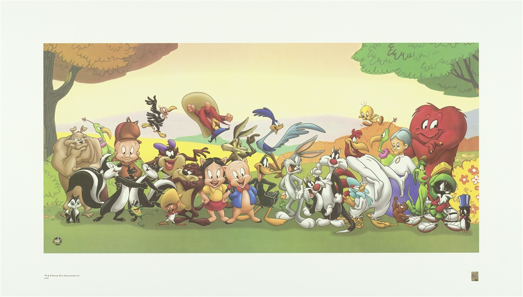 "Warner Brothers Gang" (2015). Seriolithograph in color on paper. Park West Gallery Animation Art