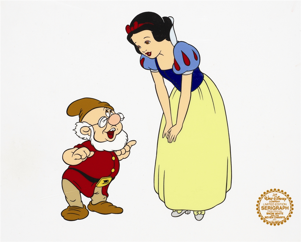 "Snow White & Doc" (1990). Sericel. Park West Gallery Animation Art
