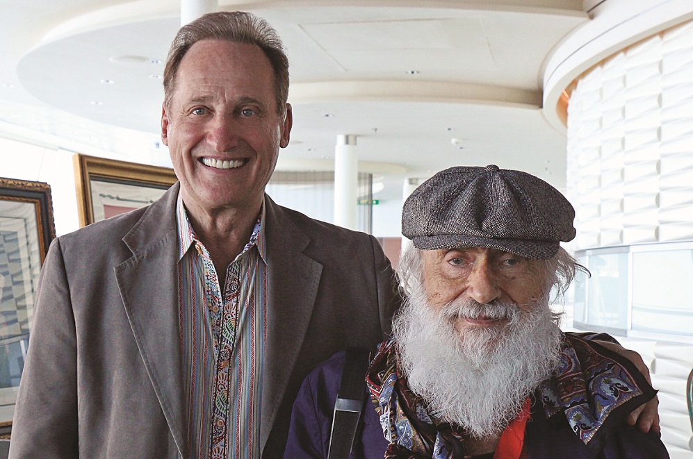 Park West Gallery Founder and CEO Albert Scaglione and Yaacov Agam in 2014