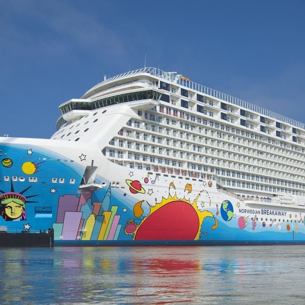 Norwegian Breakaway—also known as the "Peter Max cruise ship. (Image courtesy of Meyer Werft.)