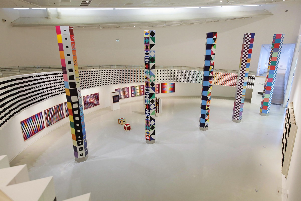 The interior of the Yaacov Agam Museum of Art in Rishon LeZion, Israel.