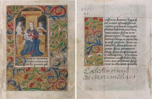 Sample from a Book of Hours Illuminated Manuscript