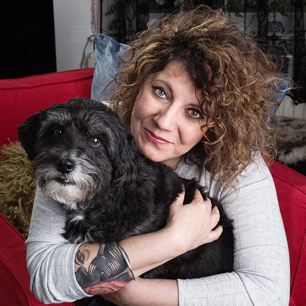 Clare Sykes with her dog BB