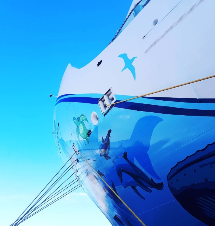 From @bevtraveladventures: Norwegian Bliss cruise ship art