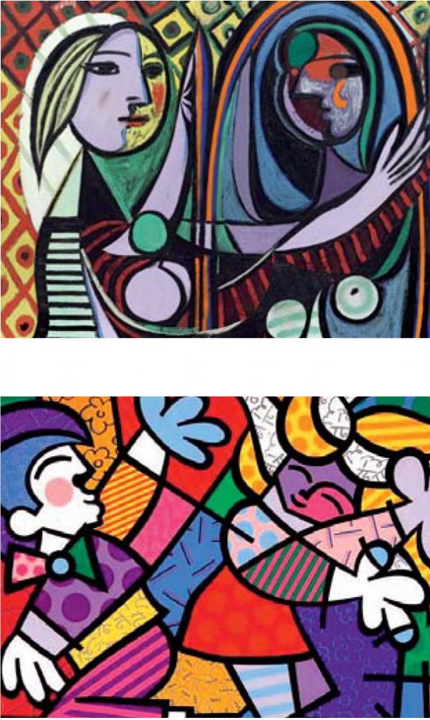 Top: Pablo Picasso / Bottom: Romero Britto